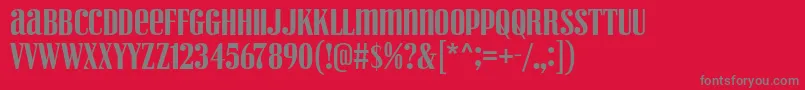 VexlerSlip Font – Gray Fonts on Red Background