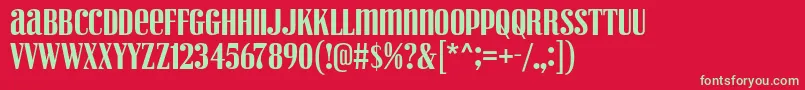 VexlerSlip Font – Green Fonts on Red Background