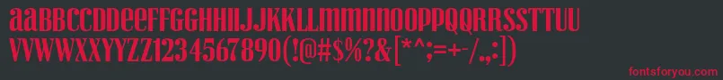 VexlerSlip Font – Red Fonts on Black Background