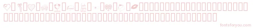 Lisätietoja KrValentineDings-fontista KrValentineDings-fontti – vaaleanpunaiset fontit