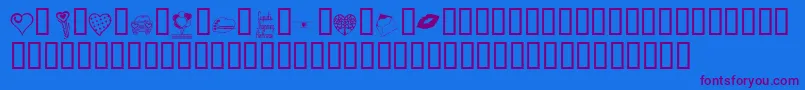 Lisätietoja KrValentineDings-fontista KrValentineDings-fontti – violetit fontit sinisellä taustalla
