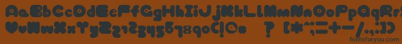 TokyoHoneyChan Font – Black Fonts on Brown Background