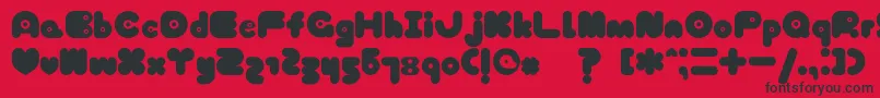 TokyoHoneyChan Font – Black Fonts on Red Background