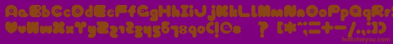 Шрифт TokyoHoneyChan – коричневые шрифты на фиолетовом фоне