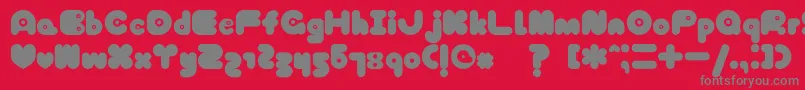 TokyoHoneyChan Font – Gray Fonts on Red Background