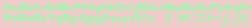 TokyoHoneyChan Font – Green Fonts on Pink Background