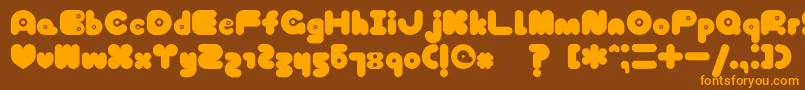 TokyoHoneyChan Font – Orange Fonts on Brown Background