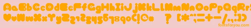 TokyoHoneyChan Font – Orange Fonts on Pink Background