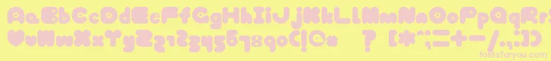 TokyoHoneyChan Font – Pink Fonts on Yellow Background