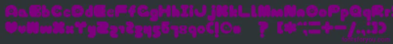 Шрифт TokyoHoneyChan – фиолетовые шрифты на чёрном фоне