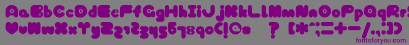 Шрифт TokyoHoneyChan – фиолетовые шрифты на сером фоне