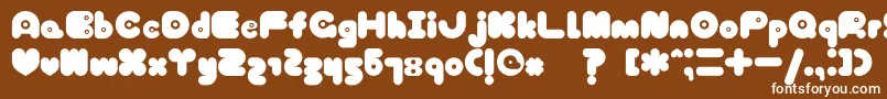 TokyoHoneyChan Font – White Fonts on Brown Background