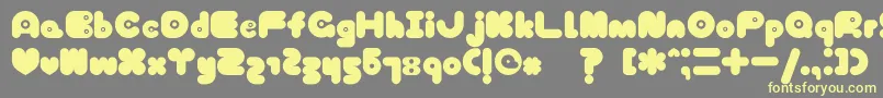 TokyoHoneyChan Font – Yellow Fonts on Gray Background