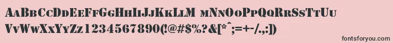 Shablonc Font – Black Fonts on Pink Background