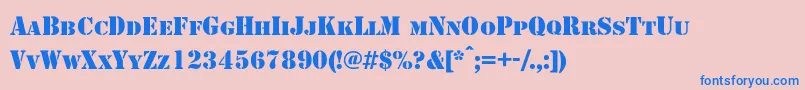 Shablonc Font – Blue Fonts on Pink Background