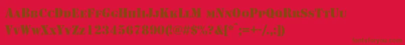 Shablonc Font – Brown Fonts on Red Background