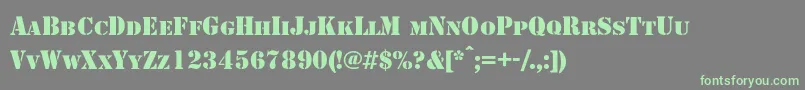 Shablonc Font – Green Fonts on Gray Background