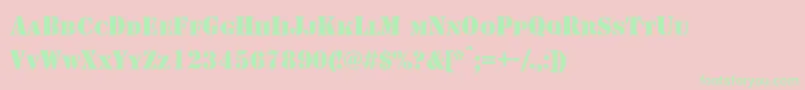 Shablonc Font – Green Fonts on Pink Background