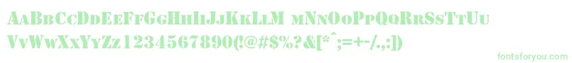 Shablonc Font – Green Fonts on White Background