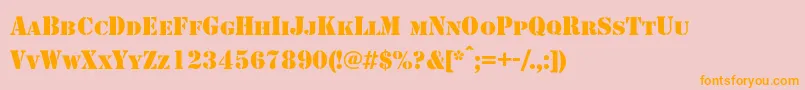 Shablonc Font – Orange Fonts on Pink Background