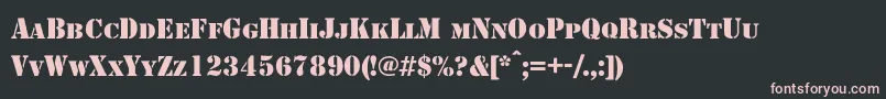 Shablonc Font – Pink Fonts on Black Background
