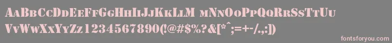 Shablonc Font – Pink Fonts on Gray Background