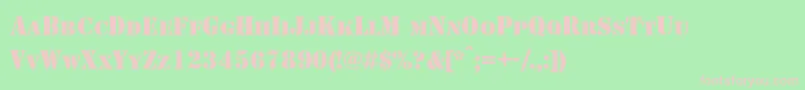 Shablonc Font – Pink Fonts on Green Background