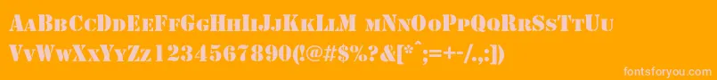 Shablonc Font – Pink Fonts on Orange Background