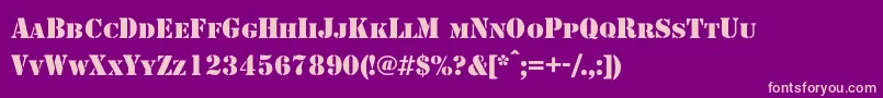 Shablonc Font – Pink Fonts on Purple Background