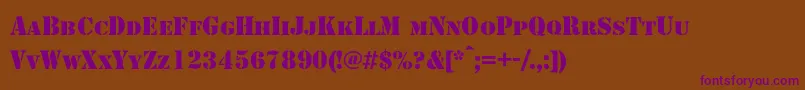 Shablonc Font – Purple Fonts on Brown Background