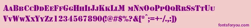 Shablonc Font – Purple Fonts on Pink Background