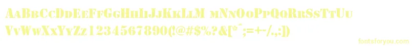 Shablonc Font – Yellow Fonts on White Background