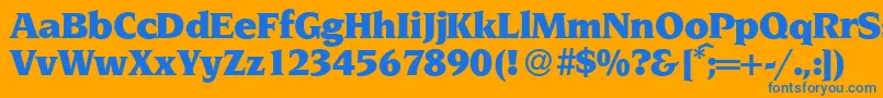 NoveltyUltraRegular Font – Blue Fonts on Orange Background