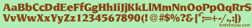 NoveltyUltraRegular Font – Brown Fonts on Green Background