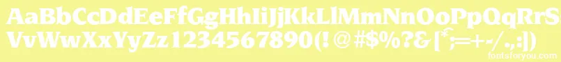 NoveltyUltraRegular Font – White Fonts on Yellow Background