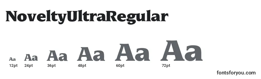 NoveltyUltraRegular Font Sizes