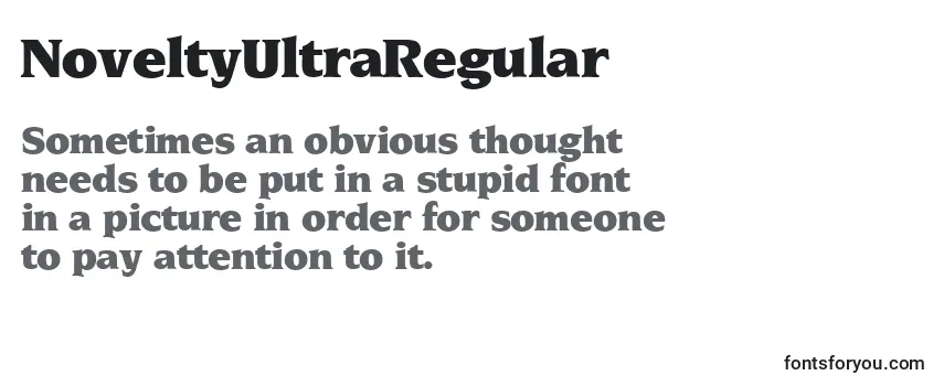 Review of the NoveltyUltraRegular Font