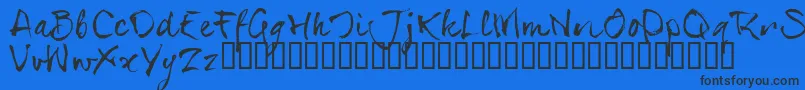 SerialsT Font – Black Fonts on Blue Background