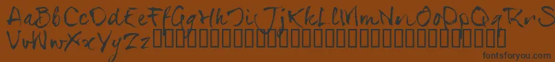 SerialsT Font – Black Fonts on Brown Background