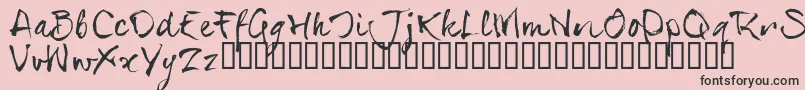 フォントSerialsT – ピンクの背景に黒い文字