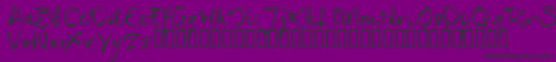 フォントSerialsT – 紫の背景に黒い文字