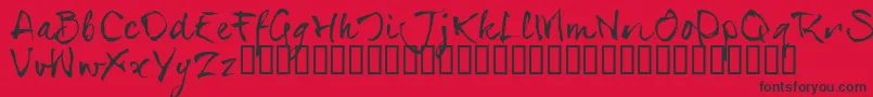 Шрифт SerialsT – чёрные шрифты на красном фоне
