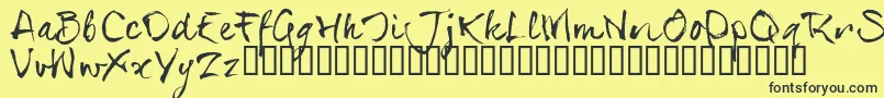 Шрифт SerialsT – чёрные шрифты на жёлтом фоне