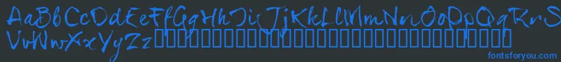 SerialsT Font – Blue Fonts on Black Background