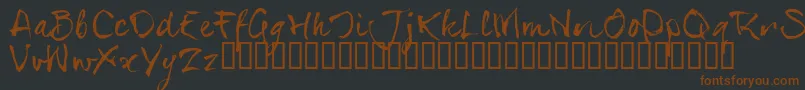SerialsT-fontti – ruskeat fontit mustalla taustalla