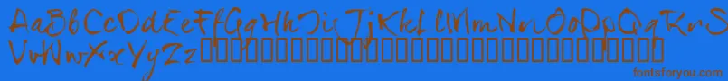 SerialsT Font – Brown Fonts on Blue Background