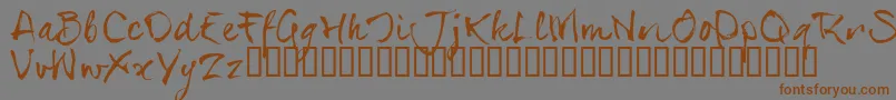 Шрифт SerialsT – коричневые шрифты на сером фоне