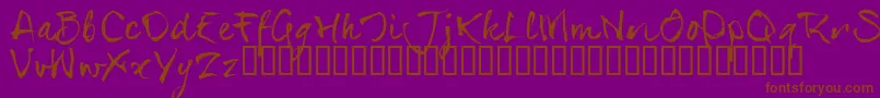 SerialsT-fontti – ruskeat fontit violetilla taustalla