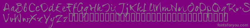 SerialsT-Schriftart – Graue Schriften auf violettem Hintergrund
