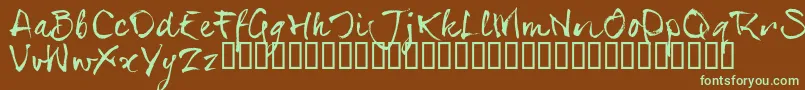 SerialsT Font – Green Fonts on Brown Background